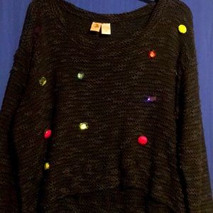 Black sweater with stones